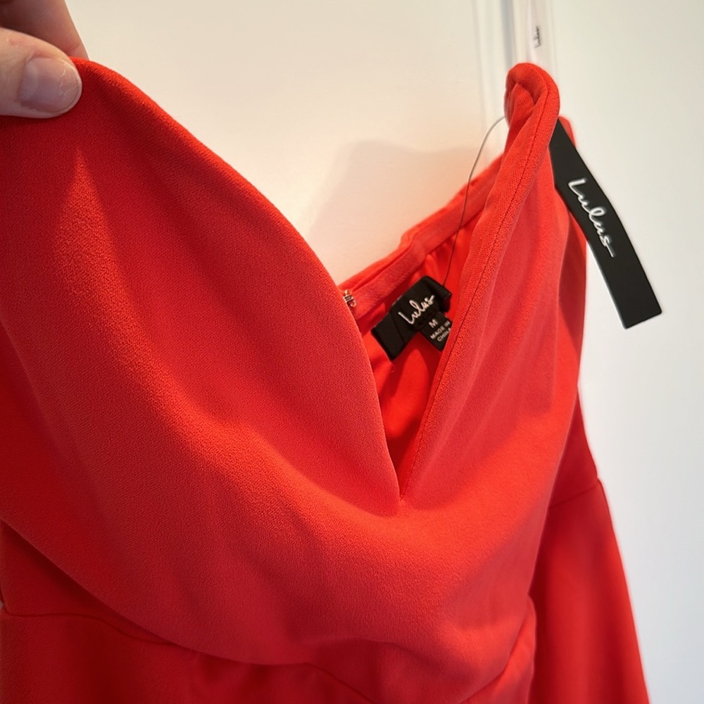 Lulus size M red strapless dress. - Picture 2 of 5
